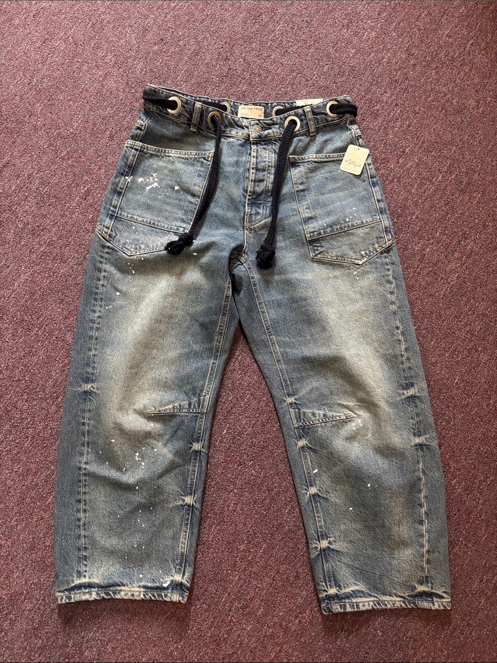 We The Free, Free People Moxie Low Slung Barrel Jeans